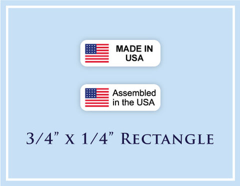 Made in USA Labels - 3/4 x 3/4
