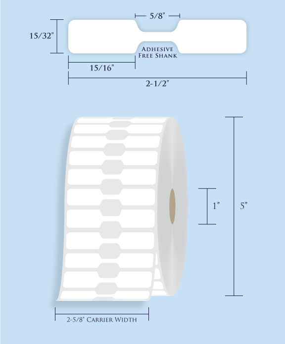 Jewelry Labels - Barbell Style, 3510 Labels Per Roll, 1 Core - Pack of 1  Roll